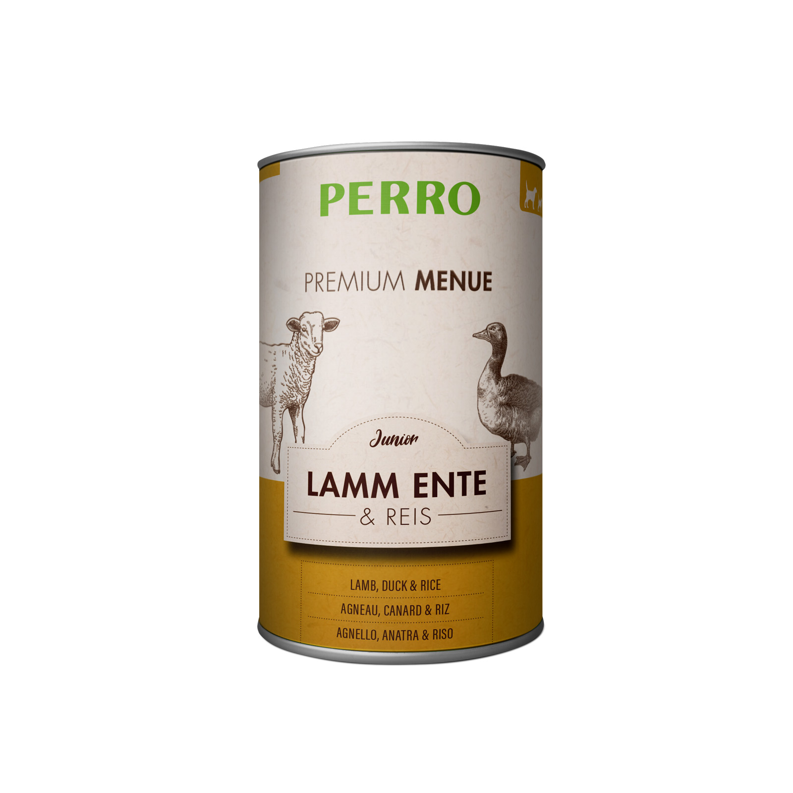 PERRO Premium Menue Junior Lamm Ente Reis